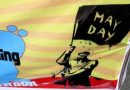 Ribuan Buruh dari Kabupaten Karawang Unjuk Rasa di Depan Istana Negara Pada Peringatan Hari Buruh Internasional